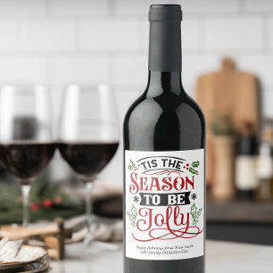 Rótulo De Garrafa De Cerveja Cliente de Natal Personalizado Jolly Holiday