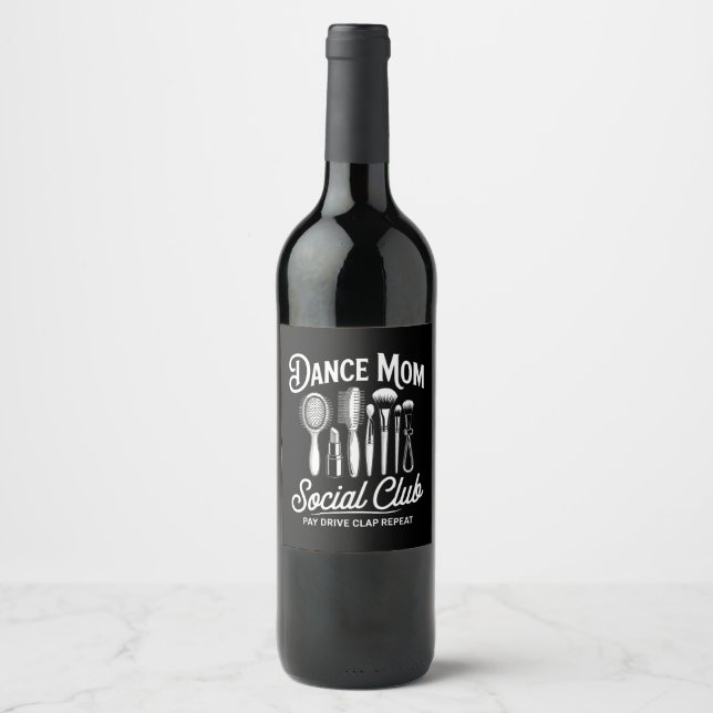 Rótulo De Garrafa De Cerveja Clube Social de Mãe de Dança Mamãe (Frente)