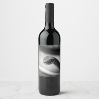 Rótulo De Garrafa De Cerveja Cobra preto e branco