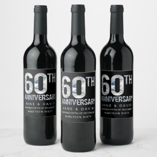 Rótulo De Garrafa De Cerveja Codificação de Aniversário de Casamento de Diamant
