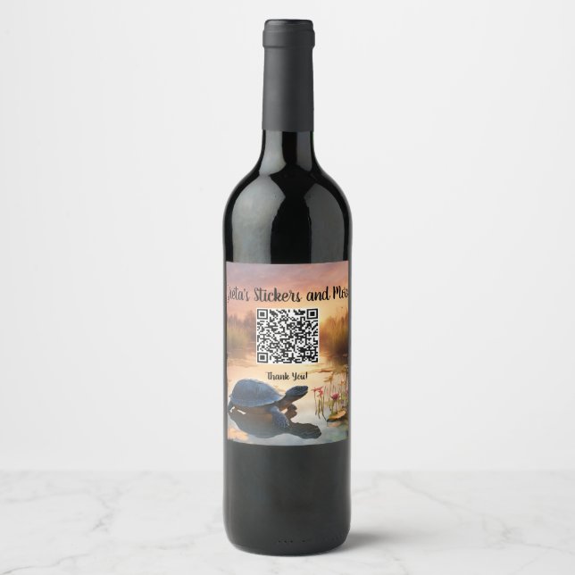 Rótulo De Garrafa De Cerveja Código QR de Negócio (Frente)