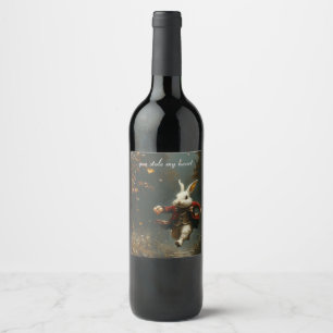 Rótulo De Garrafa De Cerveja Coelho Ladrão de Coração Personalizado Arte Artesa