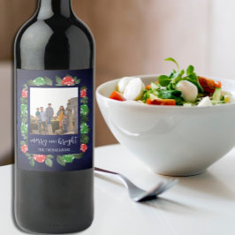 Rótulo De Garrafa De Cerveja Cogumelos Russos Woodland Whimsical Natal