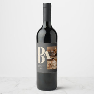 Rótulo De Garrafa De Cerveja Colagem de Fotos de Dia de os pais Personalizada