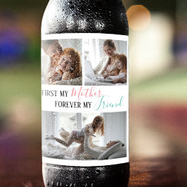 Rótulo De Garrafa De Cerveja Colagem de Fotos Moderna 3 | Mãe | Filha