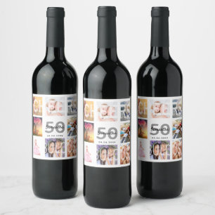 Rótulo De Garrafa De Cerveja Colagem personalizada de fotos de 50 e fabulosa an