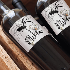 Rótulo De Garrafa De Cerveja Coleção de Carimbo de Halloween "Viúva Negra"