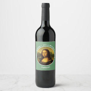 Rótulo De Garrafa De Cerveja Coleção do Partido Leonardo da Vinci Mona Lisa