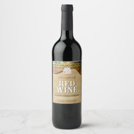 Rótulo De Garrafa De Cerveja Colinas Douradas Rolantes