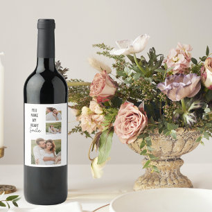 Rótulo De Garrafa De Cerveja Collage Casal Foto e citação romântica