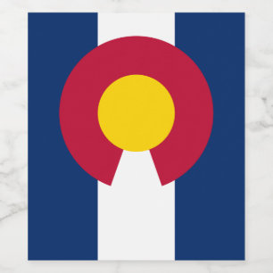 Rótulo De Garrafa De Cerveja Colorado: A Bandeira do Estado Centenário dos EUA