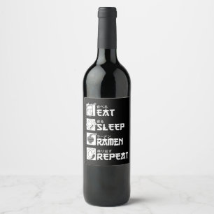 Rótulo De Garrafa De Cerveja Coma anime adormecido Repetir presente Ideia Cospl
