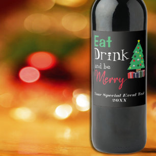 Rótulo De Garrafa De Cerveja Coma, Beba e seja Feliz