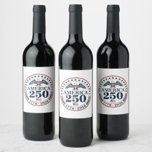 Rótulo De Garrafa De Cerveja Comemoração Oficial do 250º Aniversário da América