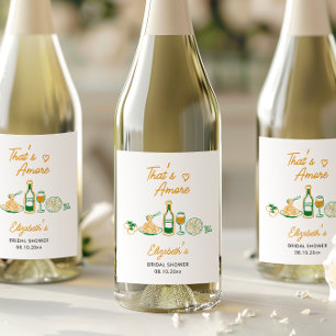 Rótulo De Garrafa De Cerveja Comida Italiana Rústica That's Amore Chá de Panela