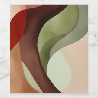 Rótulo De Garrafa De Cerveja composição de abstrato minimalística da aquarela