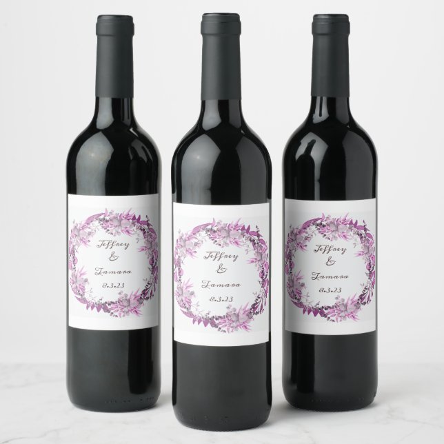 Rótulo De Garrafa De Cerveja Conjunto de Vinhetas Florais Modernas (Garrafas)