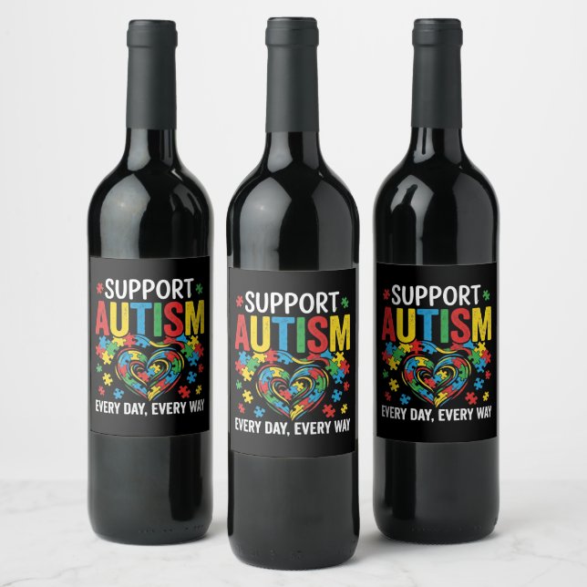 Rótulo De Garrafa De Cerveja Conscientização do autismo (Garrafas)