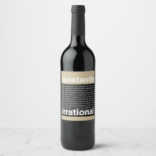 Rótulo De Garrafa De Cerveja Constantemente Irracional