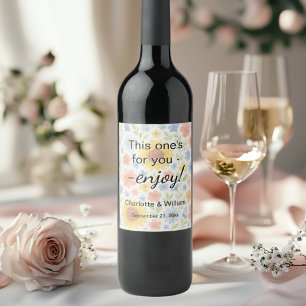 Rótulo De Garrafa De Cerveja Convidados favorecem o casamento floral dos girass