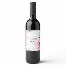 Convite de Casamento Romântico com Flora em Rosa e