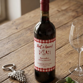 Rótulo De Garrafa De Cerveja Convite de Chá de Noiva Italiano That's Amore
