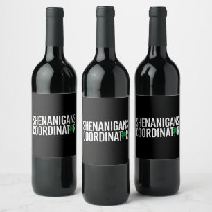 Rótulo De Garrafa De Cerveja Coordenador de Shenanigan do Dia de Patrick