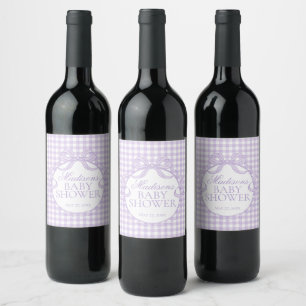 Rótulo De Garrafa De Cerveja Coquete Ginga Roxo para Chá de Bebê