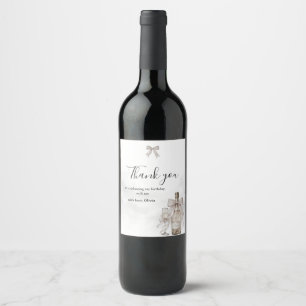 Rótulo De Garrafa De Cerveja Coquetele Negra Minimalista Elegante 50º Aniversár
