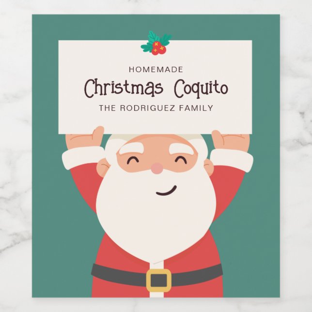 Rótulo De Garrafa De Cerveja Coquito de Natal (Rótulo Único)