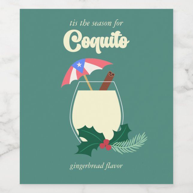Rótulo De Garrafa De Cerveja Coquito Season (Rótulo Único)