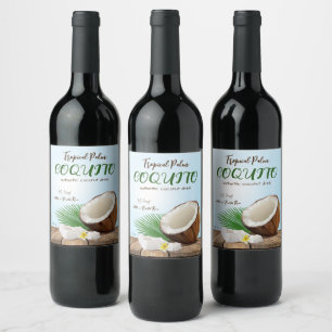 Rótulo De Garrafa De Cerveja Coquito Tropical