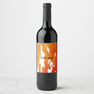 Rótulo De Garrafa De Cerveja Cor d'água laranja amarela adicionar texto pintura