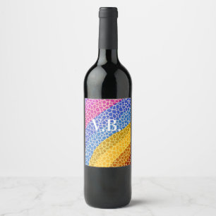 Rótulo De Garrafa De Cerveja cor personalizado simples minimalista de cor sólid