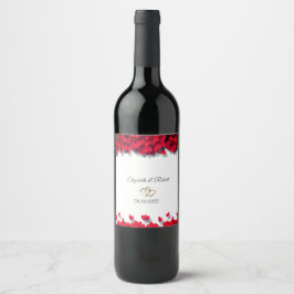 Rótulo De Garrafa De Cerveja Cora Vermelha Elegante