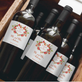 Rótulo De Garrafa De Cerveja Coração Amoroso Personalizado Simples Elegante Cas