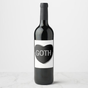 Rótulo De Garrafa De Cerveja Coração de Doce - Gótico