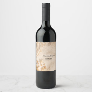 Rótulo De Garrafa De Cerveja Corda de Conchas de Areia