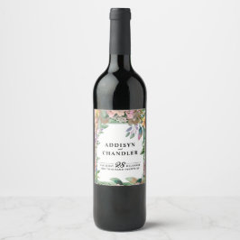 Rótulo De Garrafa De Cerveja Coroa para Jardim Sereno: Elegância Floral Pastel