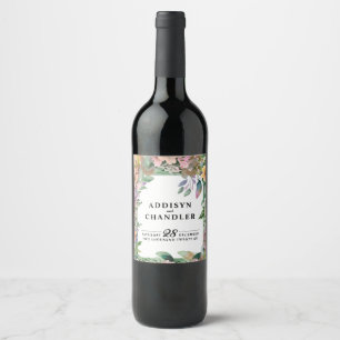 Rótulo De Garrafa De Cerveja Coroa para Jardim Sereno: Elegância Floral Pastel