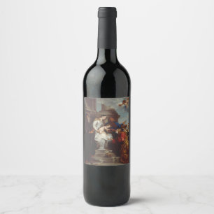 Rótulo De Garrafa De Cerveja Coroação de Santa Rosália por Anthony van Dyck