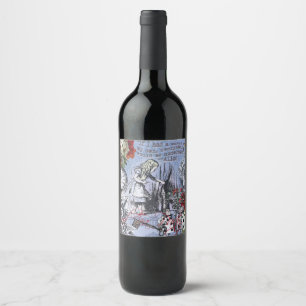 Rótulo De Garrafa De Cerveja Cortina de nonsense da Alice no país das maravilha