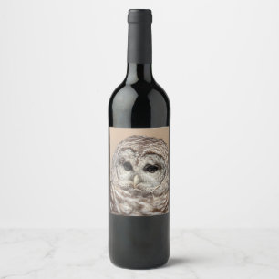 Rótulo De Garrafa De Cerveja Coruja barrada