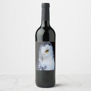 Rótulo De Garrafa De Cerveja Coruja nevado bonito