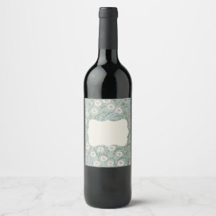 Rótulo De Garrafa De Cerveja Cottagecore Flor de Campo Vintage