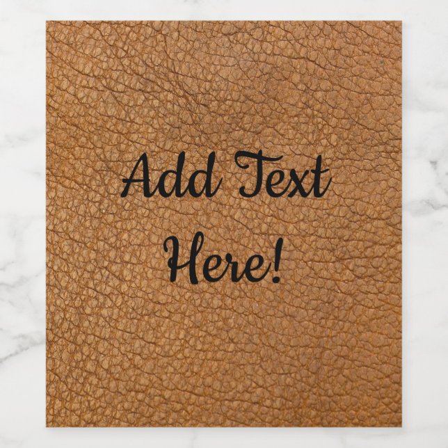 Rótulo De Garrafa De Cerveja Couro Falso (Rótulo Único)