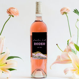 Rótulo De Garrafa De Cerveja Cowgirl de despedida de solteira brilhante, brilho