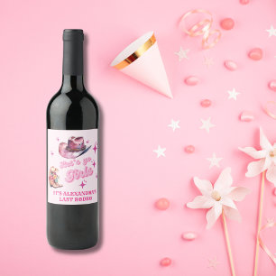 Rótulo De Garrafa De Cerveja Cowgirl Rosa Nashville Vamos Go Girls Bachelorette
