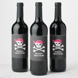 Rótulo De Garrafa De Cerveja Crânio Divertido Crossbones Pirata Veneno Personal
