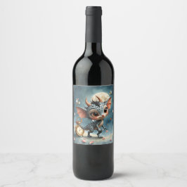 Rótulo De Garrafa De Cerveja Criatura ao Luar Caelum Tickwing 